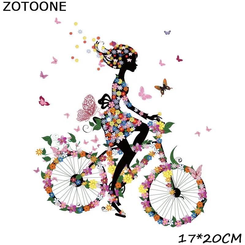 20 ZOTOONE DIY нашивка в виде птицы, наклейки для одежды цветок железо на патчи аппликация вышивка теплопередача термоколлагенты футболка - Цвет: 20