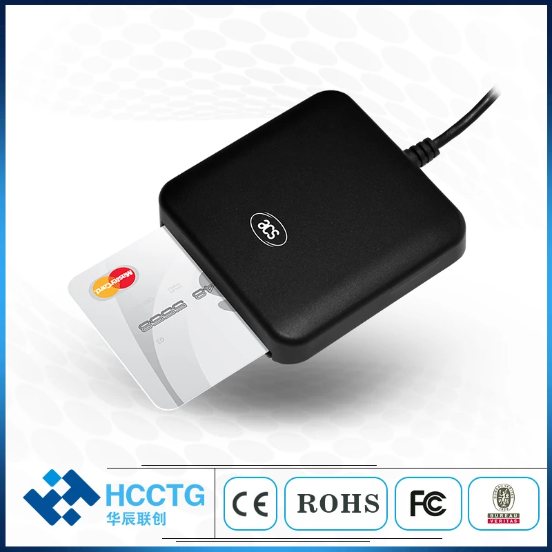 

Black ISO 7816 Contact USB Mini Smart Portable IC EMV Chip Card Reader ACR39U-U1