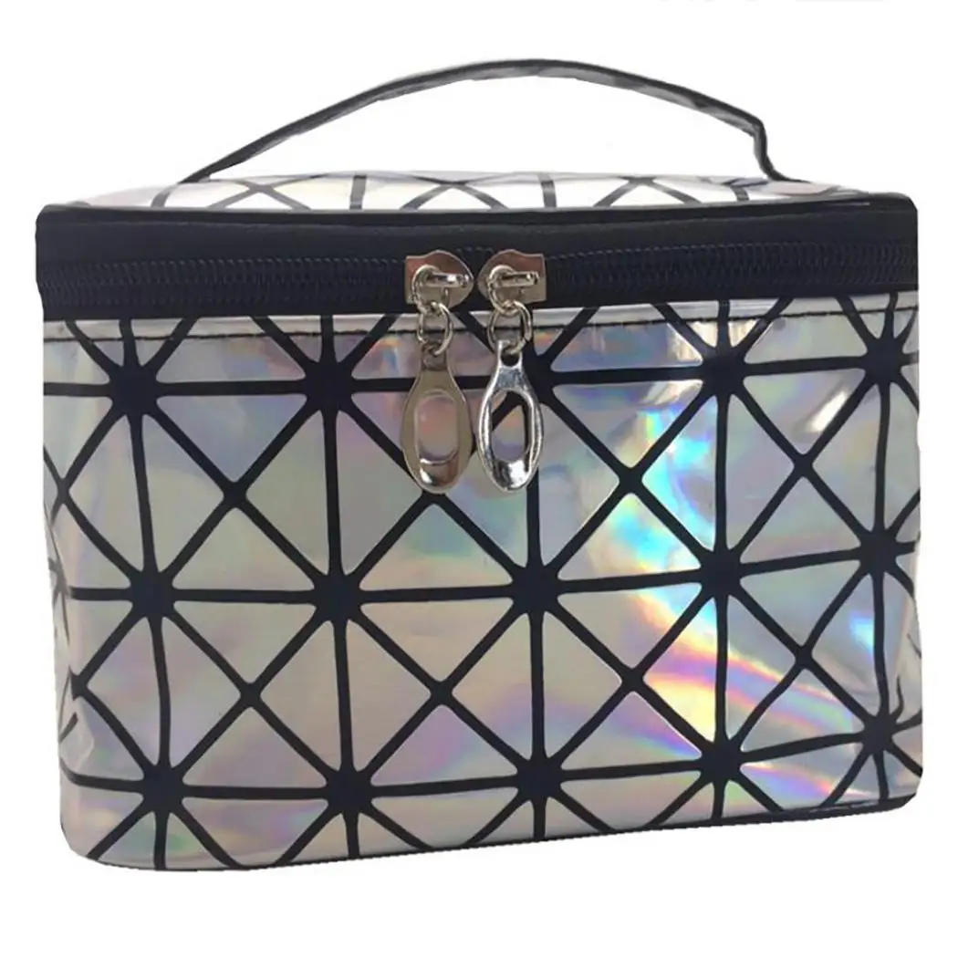 Двойная молния макияж косметический Органайзер держатель ручка сумка 1