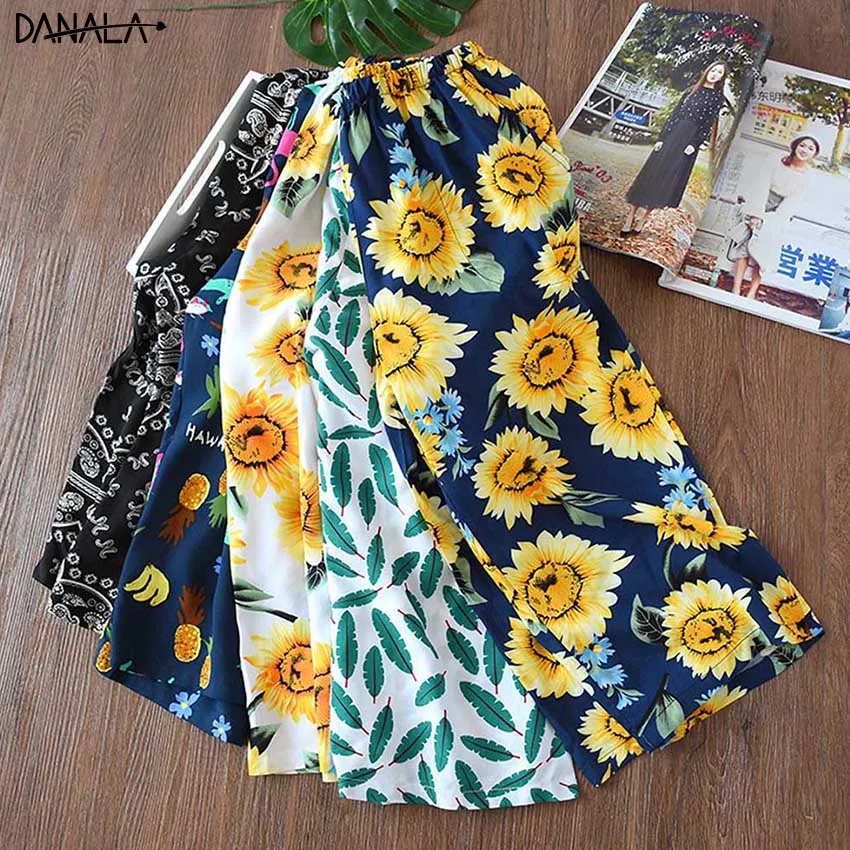 Женские хлопковые брюки для сна DANALA удобные повседневные эластичные леггинсы с