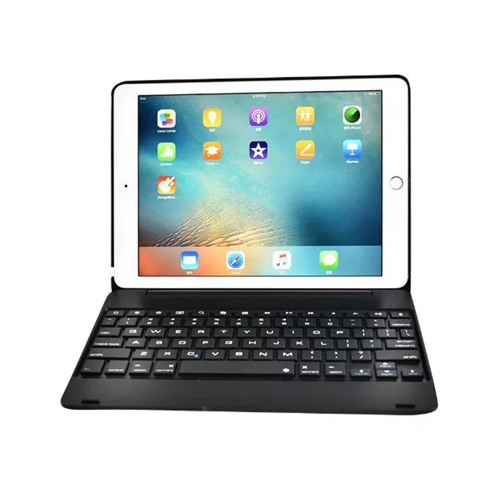 Беспроводная Bluetooth клавиатура для нового ipad 9,7 для ipad Air Folio style Stand Защитная+ пленка модная раскладушка ABS чехол для планшета