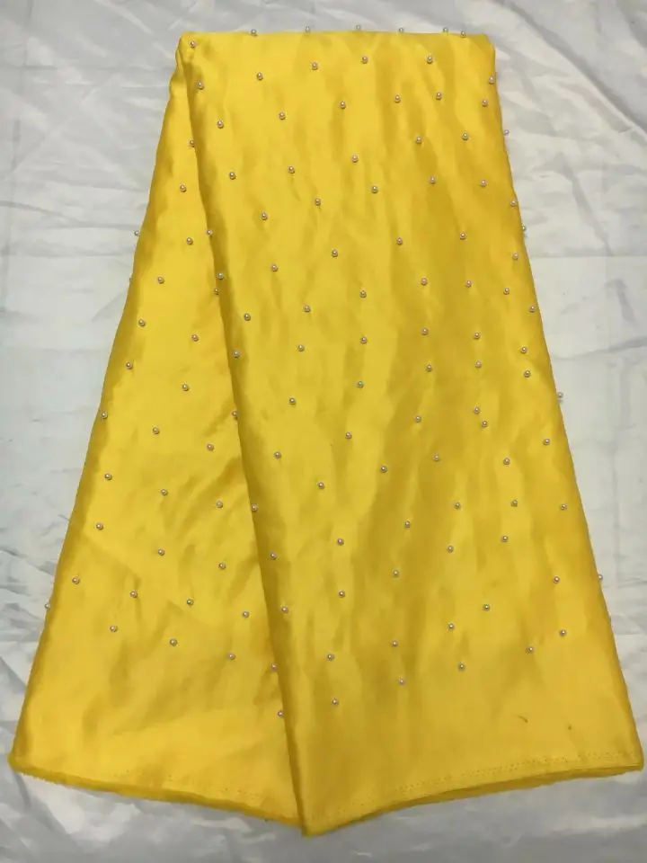 5 ярдов/шт. Популярная винно-Африканская Хлопковая кружевная ткань с бусинами