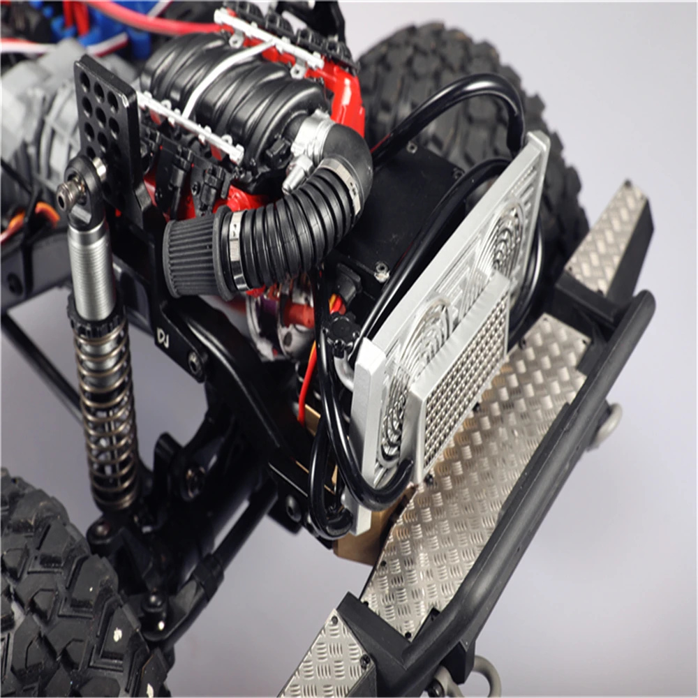 Радиатор резервуар для воды для Traxxas TRX4 JEEP V8 LS3 1/10 RC Автомобиль Моделирование DIY обновления аксессуары водяного охлаждения коробка