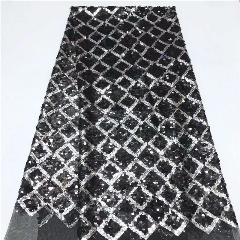 Африканская сетчатая кружевная ткань высокое качество элегантные серебряные
