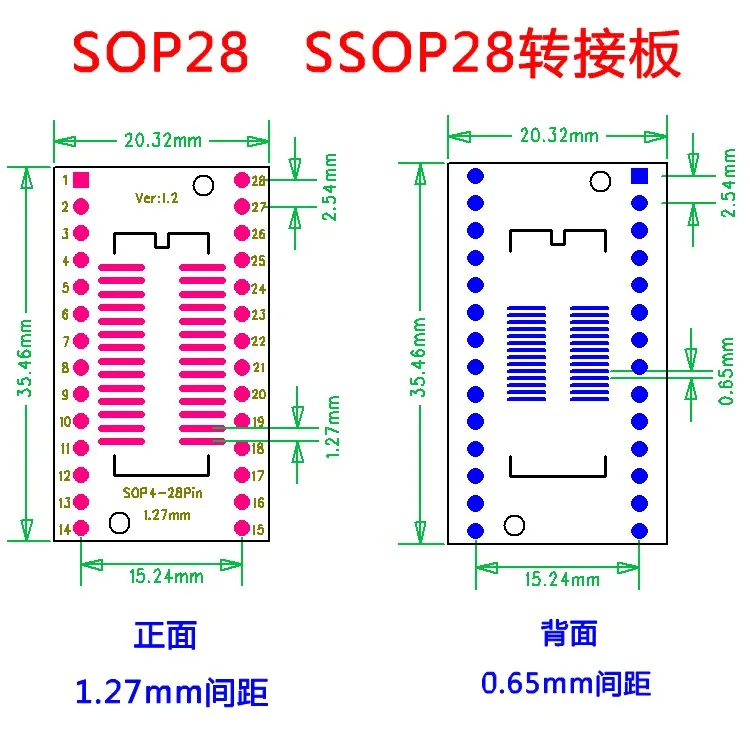 10 шт./лот TSSOP28 SSOP28-DIP28 SOP28 переходная плата DIP Pin | Электронные компоненты и