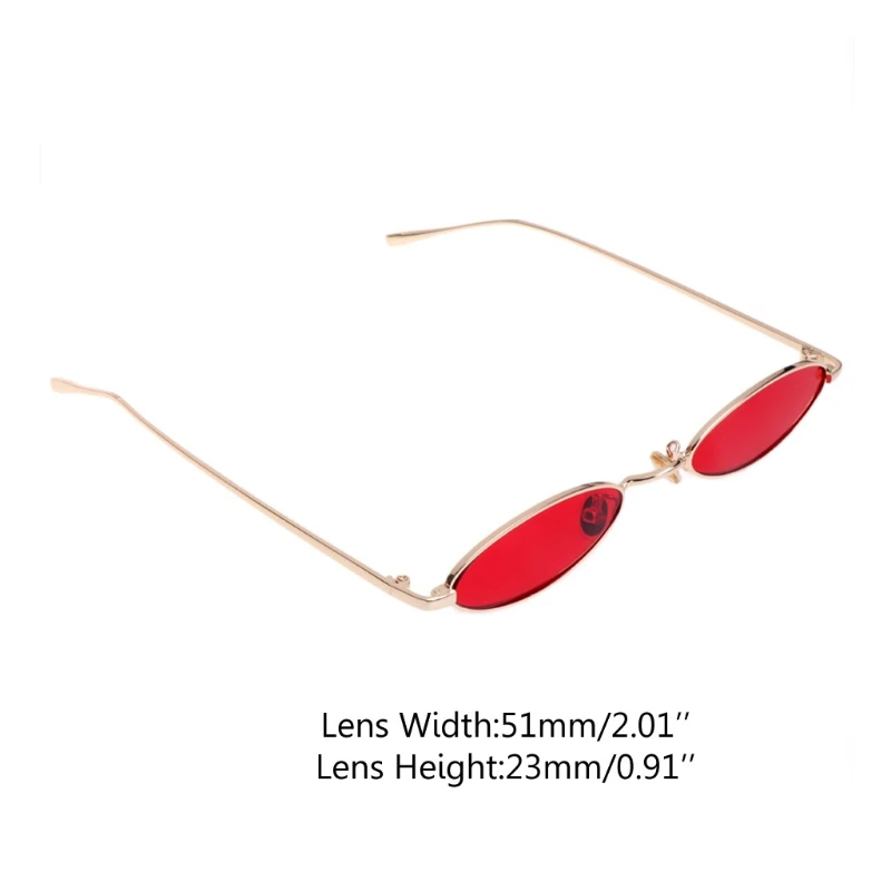

Trending Women Small Oval Sunglasses Fashion Chic Metal Frame Men Clear Lens Shades New