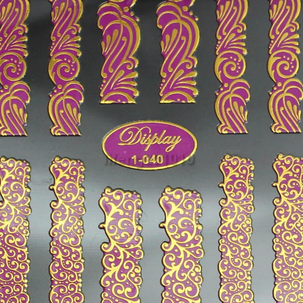 7 Colors High Quality Hot Stamping 3D Nail Sticker Decals For Art Tips Decoration Styling Tools mix lot 7pcs/lot | Красота и здоровье