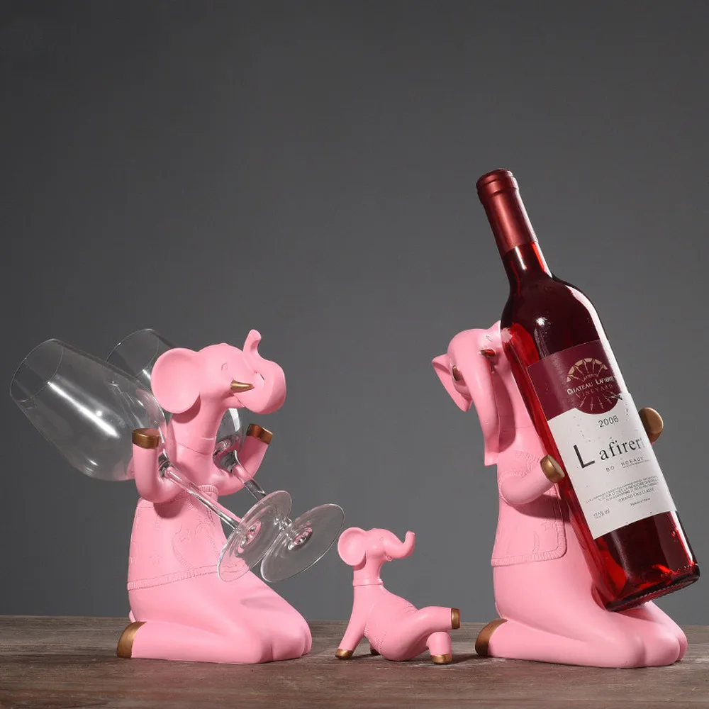 

1 set (4) Nordic living room TV cabinet small elephant decoration handicraft wine rack new house LU601926