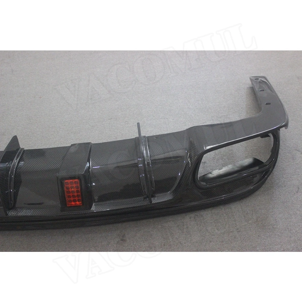 Для W207 углеволоконный задний диффузор для губ с светодиодный светильник Mercedes Benz