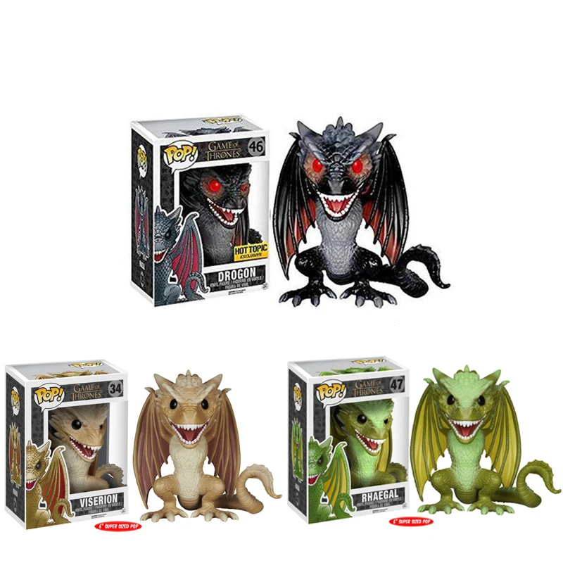 Funko поп Игра престолов Джон Сноу дрогон RHAEGAL VISERION фигурка Коллекционная модель