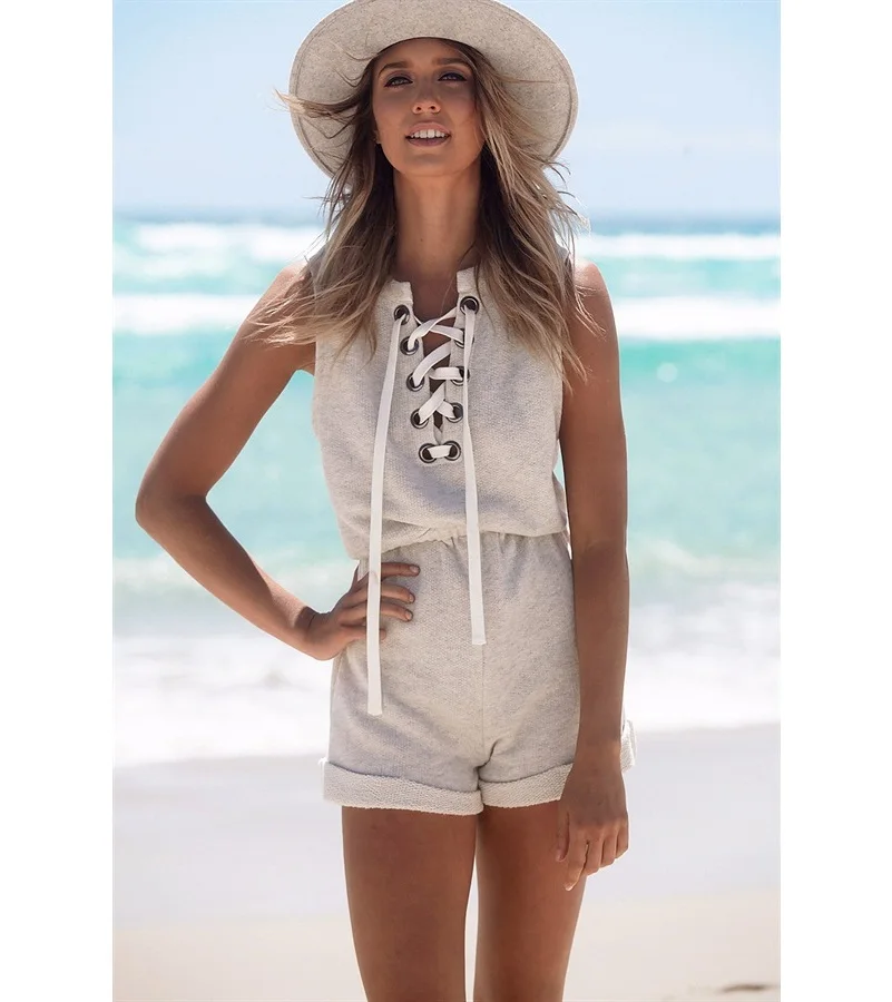 2017 Кружева Комбинезон Шорты Женщин Летом Рукавов Ползунки Тонкий Спецодежда