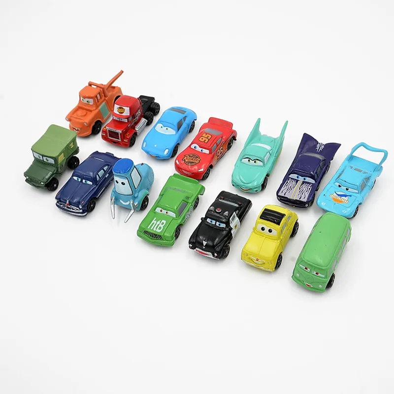 Disney Pixar Cars 14 шт./компл. 3-5 см мини Молния Маккуин ПВХ Экшн фигурки модели кукол