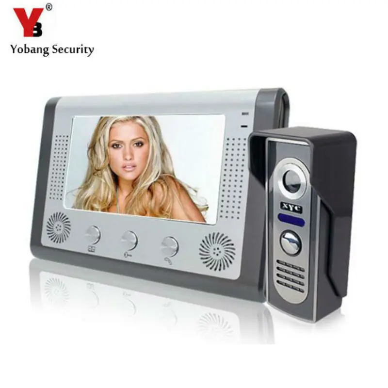 

Видеодомофон Yobang, 7-дюймовый сенсорный экран TFT, цветная видеодомофон, ночная версия