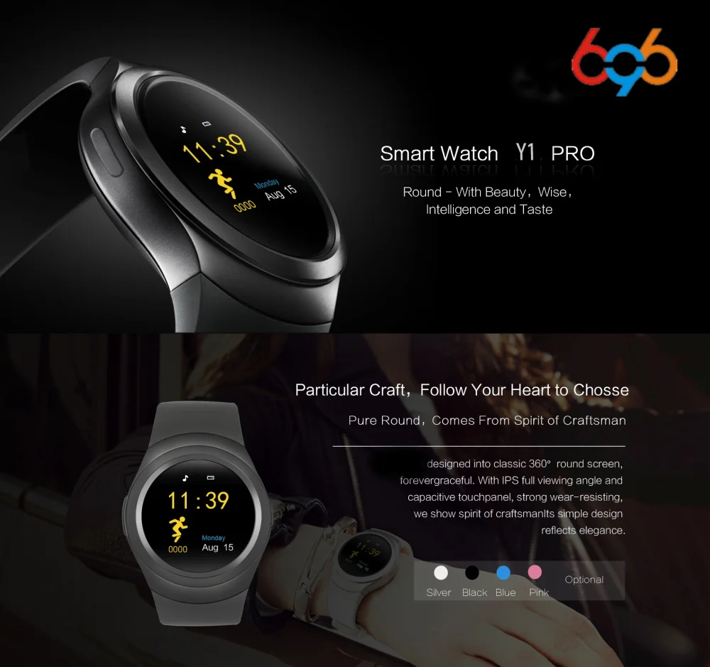 696 Y1 PRO Смарт часы Bluetooth Для женщин Smart Band спортивные Шагомер информации Дисплей MP3