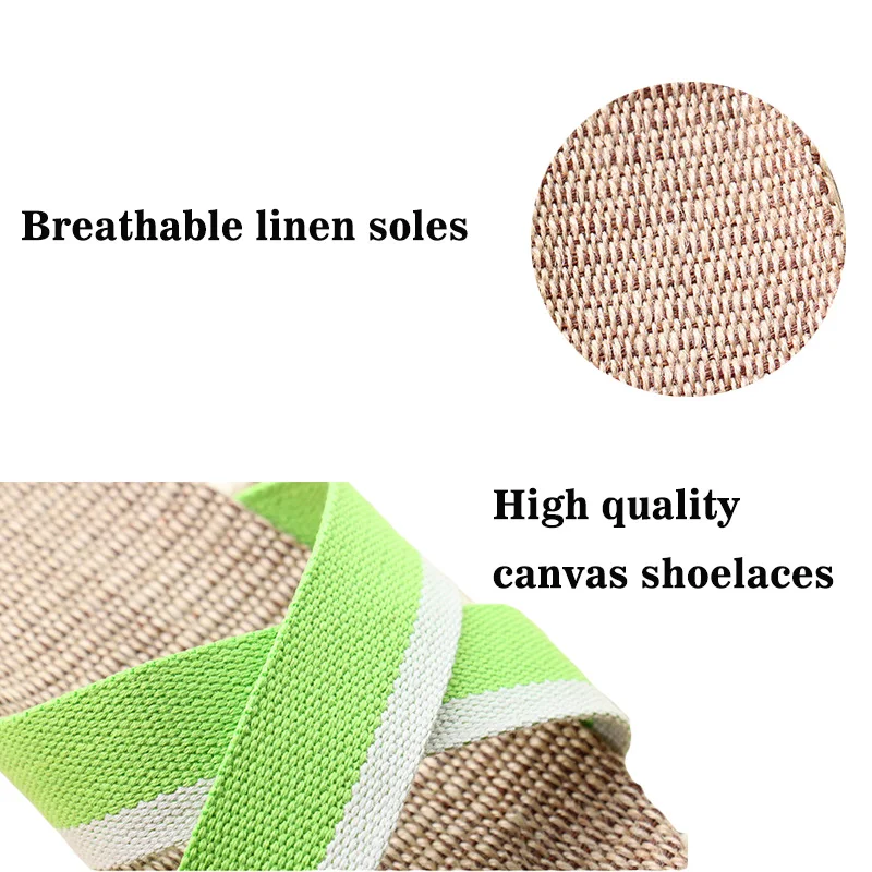 Новые летние женские льняные шлепанцы парусиновые Нескользящие сандалии на