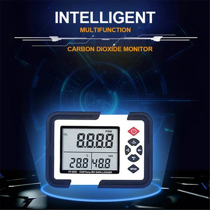 XINSITE HT-2000 цифровой углекислотный монитор CO2 анализатор обнаружения термо-гигрометр инструмент обнаружения парникового газа США штекер