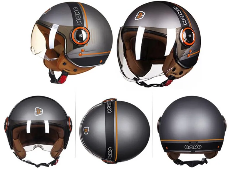 BEON мотоциклетный шлем Chopper 3/4, винтажный шлем с открытым лицом, мотоциклетный шлем, шлем для мотокросса, мотоциклетный шлем для скутера
