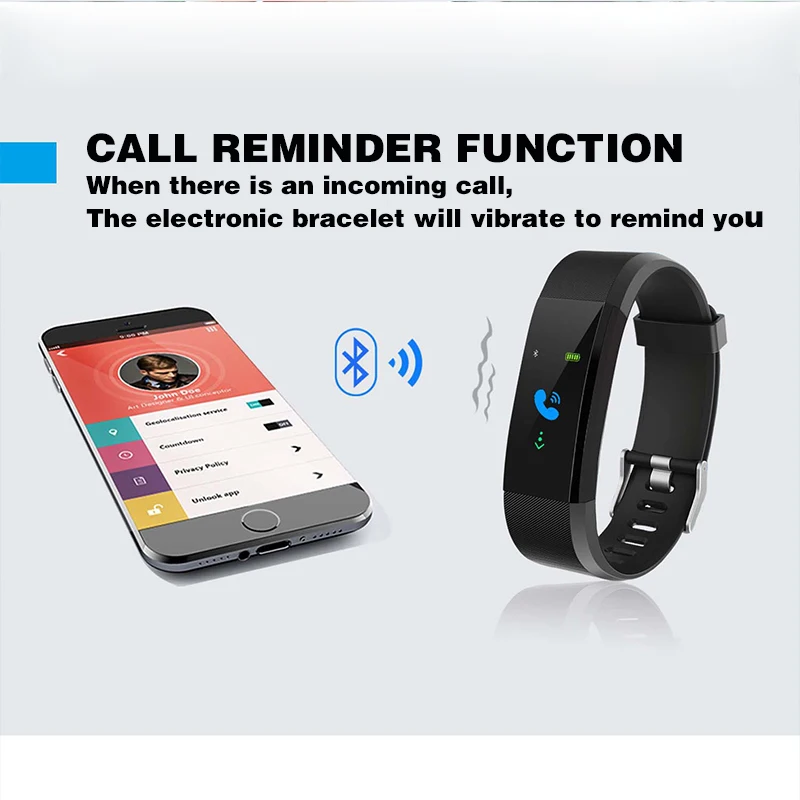 1 шт. ID115Plus умный Браслет Спортивный Bluetooth браслет монитор сердечного ритма часы