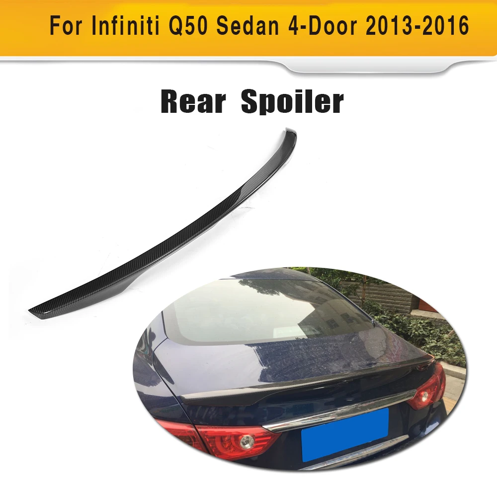 Карбоновый автомобильный спойлер заднего багажника крыла для Infiniti Q50 Sedan 4 двери