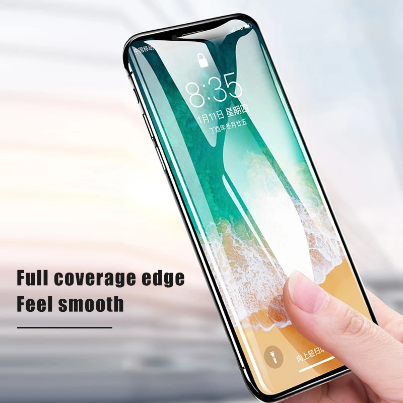 Закаленное стекло с полным покрытием 30D для iPhone X XS 8 7 6 6S Plus защитное точным