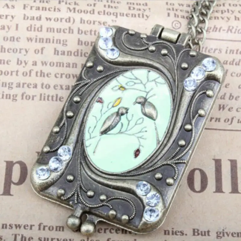 Ожерелье с эмалью кулон стразы птица длинная цепочка|fashion lockets|enamel locketlocket jewelry |