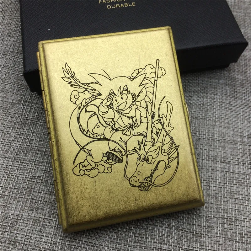 MR. K D02 Винтажный стиль Dragon Ball Goku Ride Dragon/Ride Cloud Мужской Латунный 16 обычный чехол для сигарет коробка для сигарет