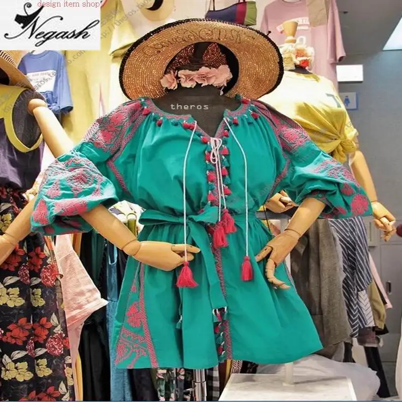 4XL реальное фото богемное Мини платье vestido свободное вышитое винтажное плюс