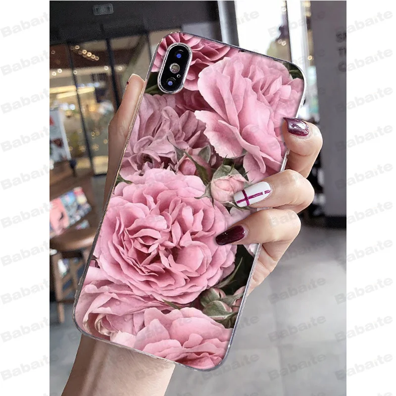 Babaite розовый фиолетовый пион сделай сам красивые аксессуары для телефонов чехол