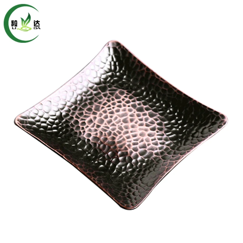 8x8 см квадратная металлическая Чай коврик пуэр лоток Улун CupTray |