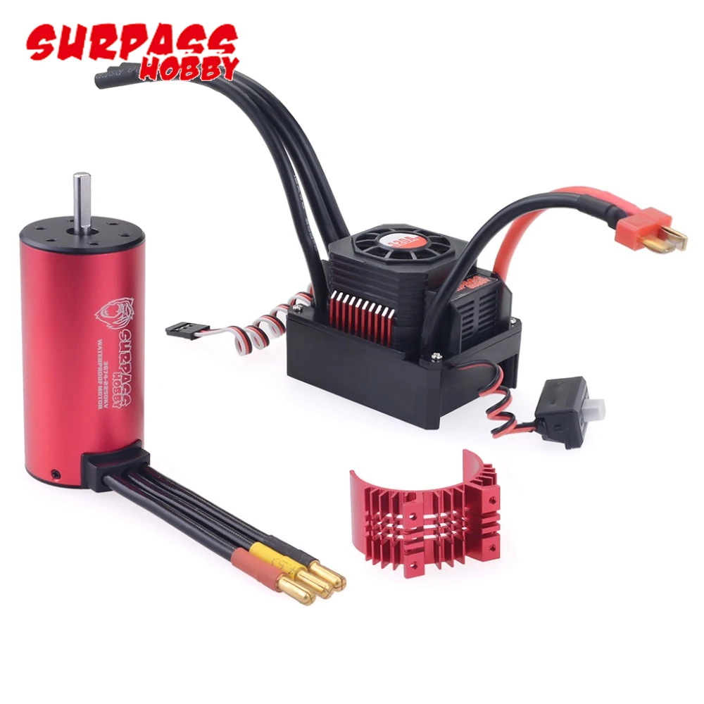 SURPASS HOBBY 3670 2650kv Бессенсорный бесщеточный двигатель с 120A водонепроницаемый бесщеточный ESC для 1/10 RC автомобиля