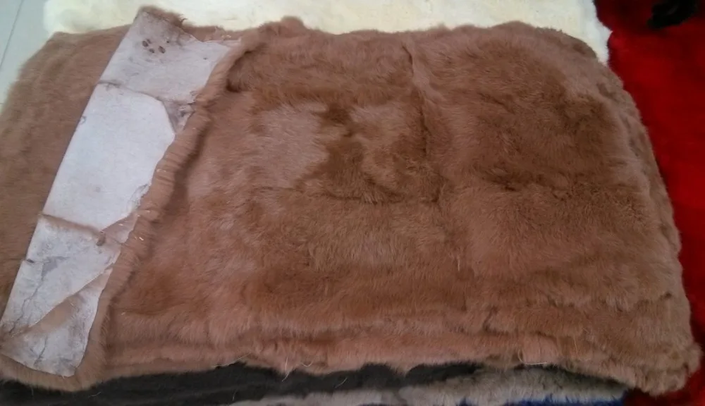 Окрашенная черная тарелка из натурального кроличьего меха размер 50 см * 110 шт.|dyed