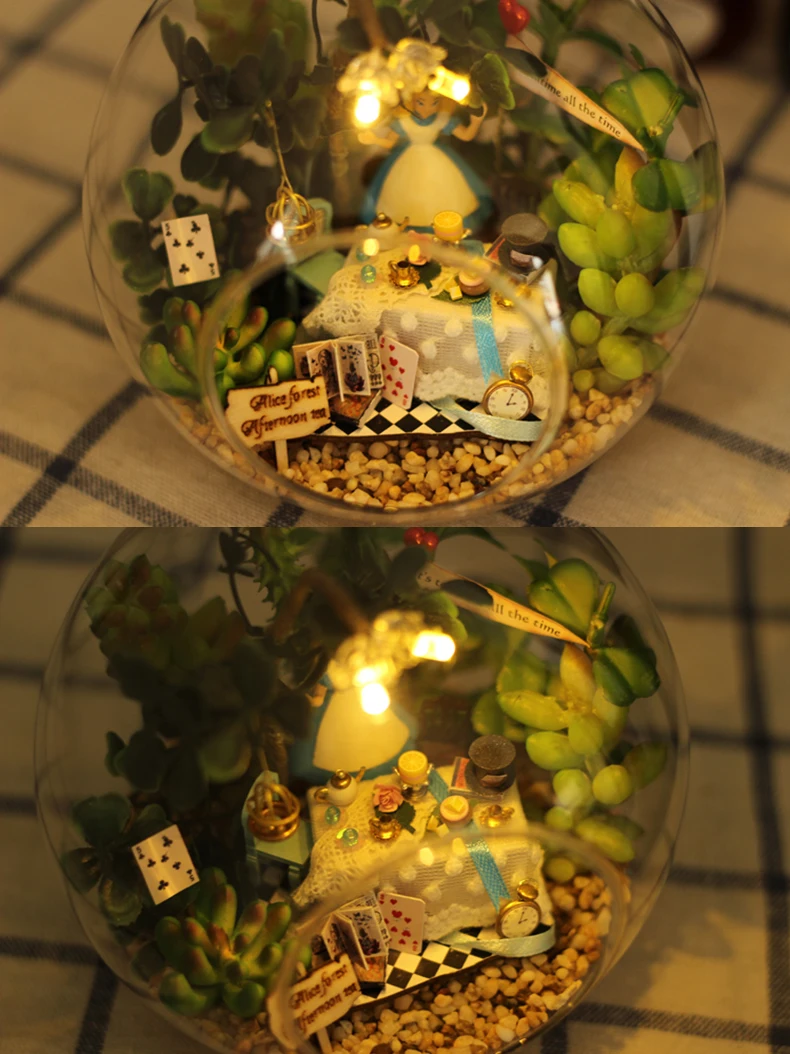 Мебель DIY Кукольный дом Wodden Miniatura кукольные домики набор мебели коробка головоломка собрать кукольный домик игрушки для детей подарок B011