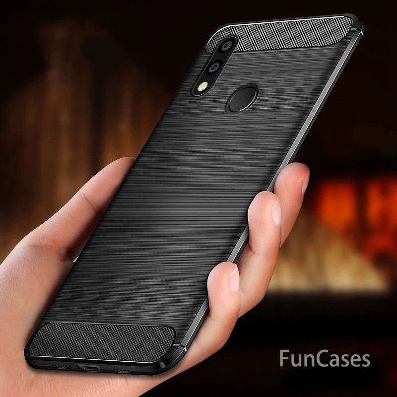 Чехол для huawei Honor 8C мягкий силиконовый матовый чехол из углеродного волокна 8X Max