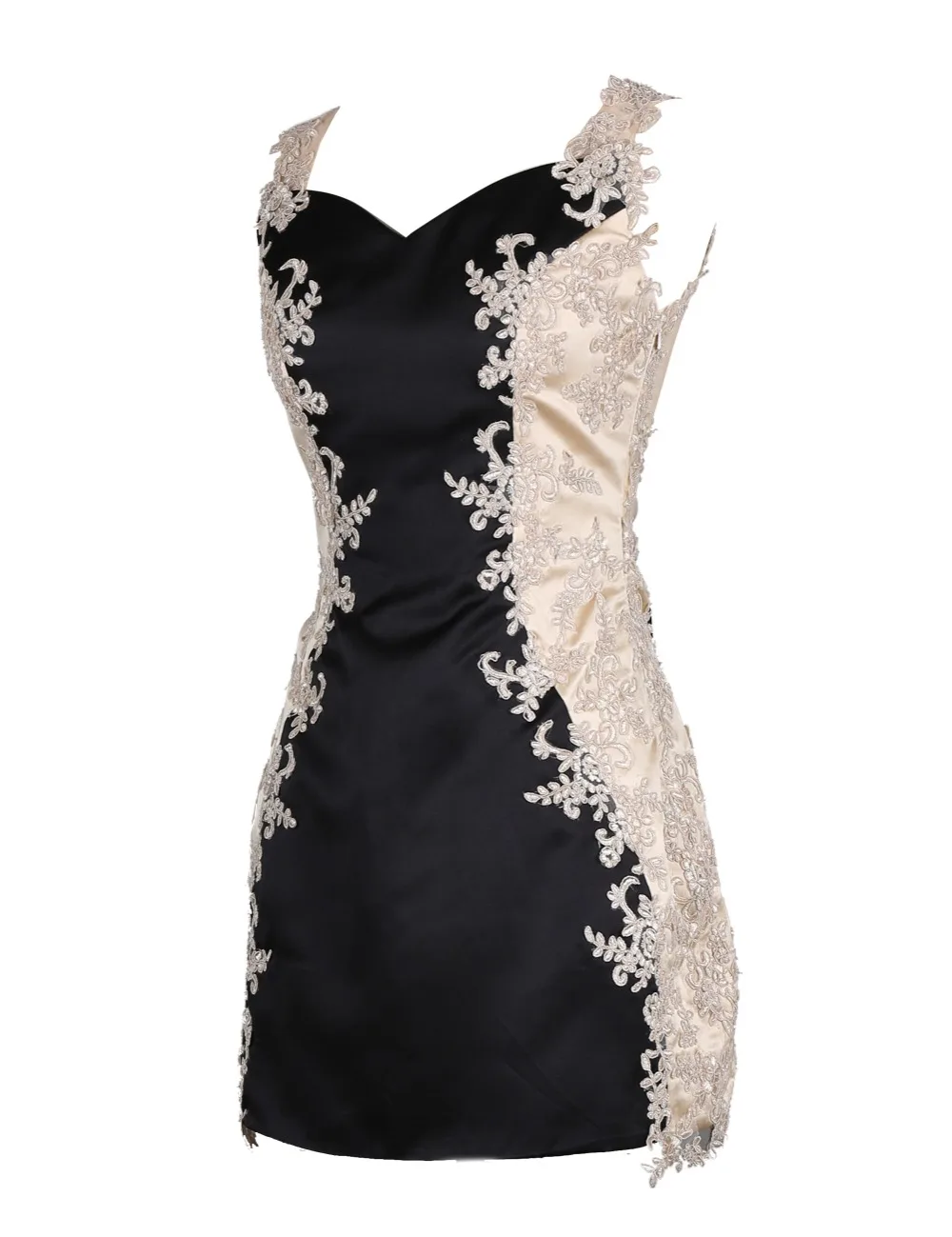 

free shipping contrast color 2017 prom dresses short custom make