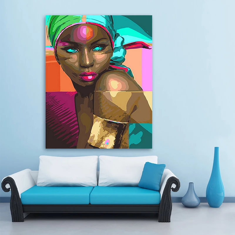 Рисуй по номеру Wall art живописи номерам абстрактный человека имеет женскую