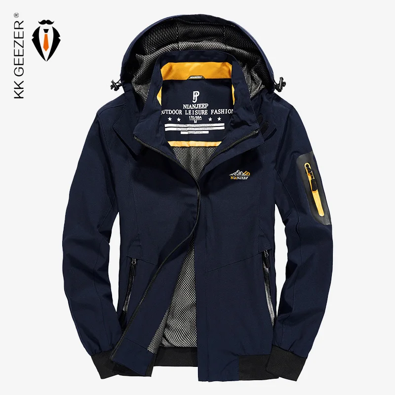 

Men Jacket Waterproof breathable Summer Windbreaker Hoodie Casual Fashion Business Office Coat High Quality Classic Jacket