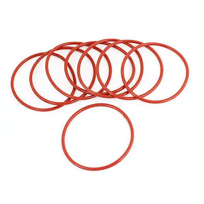 

8 Pcs 68mm Outside Dia 2mm Thickness Industrial Rubber O Rings Seals