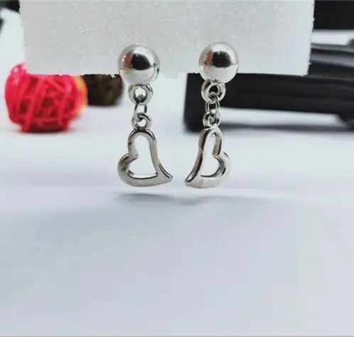 Peach heart earrings 2019 hot new fashion ladies simple popular summer cross-border jewelry female factory direct | Украшения и