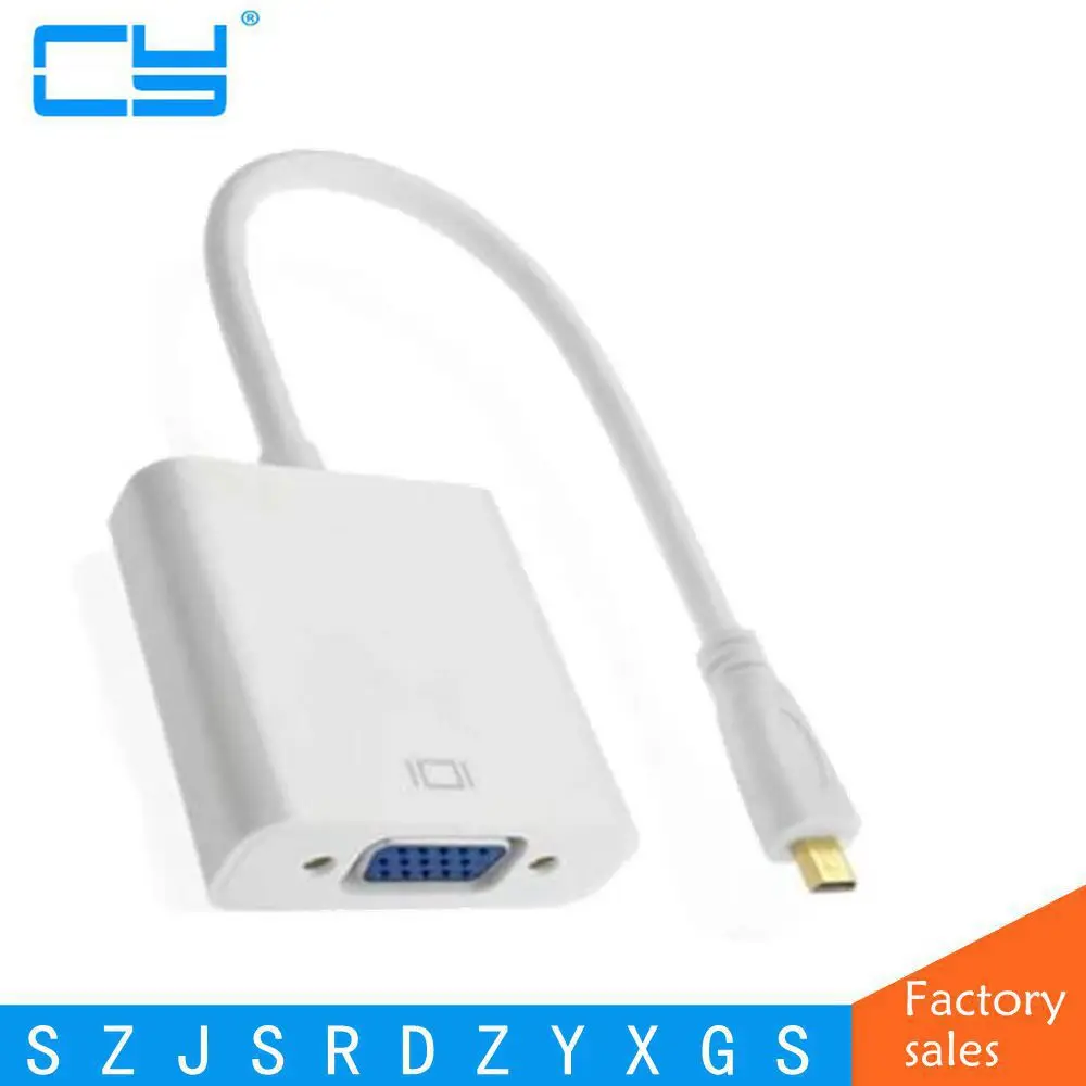 Кабель-преобразователь Micro HDMI-совместимый с гнездом VGA шнур 1080P со встроенным