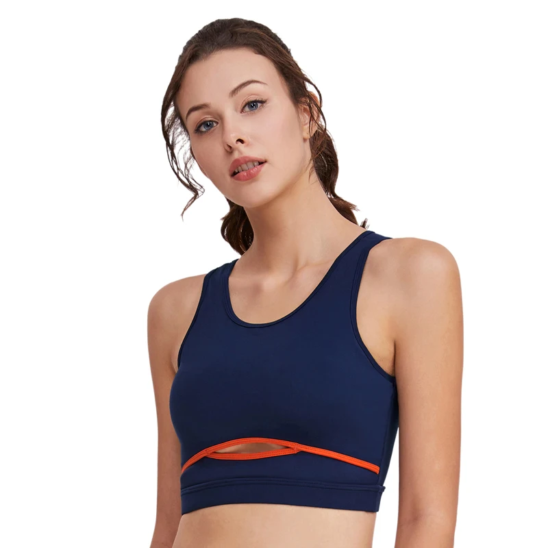 Женский спортивный бюстгальтер для йоги с пуш-ап Спортивная футболка бега