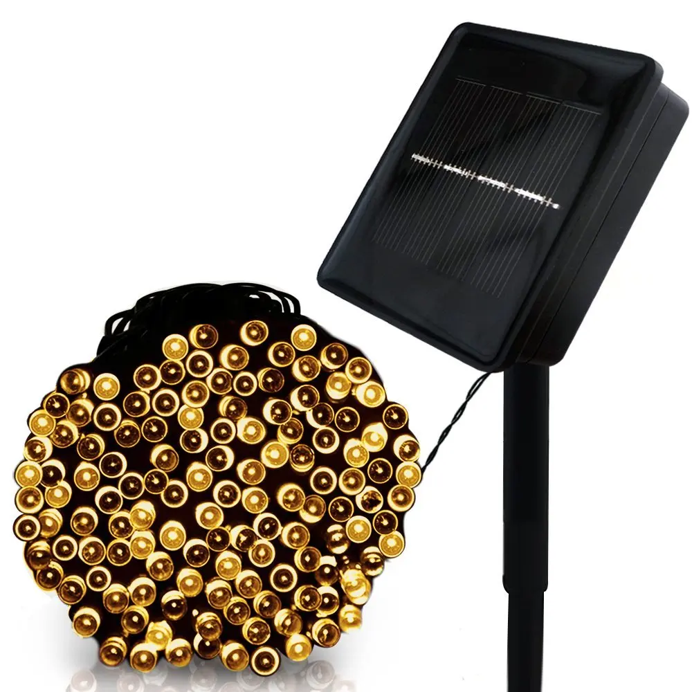 100Leds Solar Lamps Power LED String Garlands Lights Garden Christmas Holiday Outdoor Fairy Waterproof | Освещение