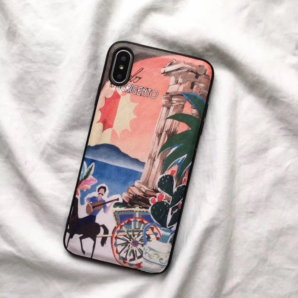 Роскошный брендовый кожаный жесткий пластиковый чехол для телефона iphone6 6Plus с