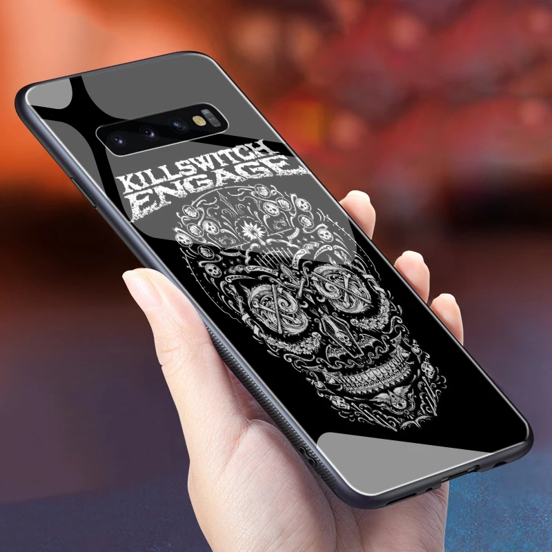 Стеклянный ТПУ чехол Lavaza Killswitch с пятью пальцами для Samsung Note 8 9 S7 S8 S9 S10 A10 A20 A30 A40 A50 A60