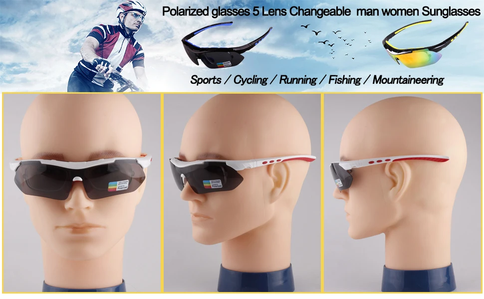BangLong Велоспорт Спортивные поляризационные очки для пеших прогулок uv400 Спорт на открытом воздухе солнцезащитные очки с 5 линзами велосипед унисекс очки