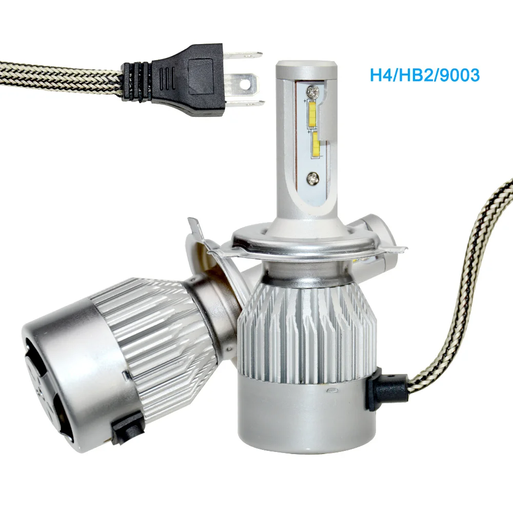 OkeyTech H4/HB2/9003 лампы для фар 72 Вт 6000 К CSP чип LED 9 ~ 36 В фара противотуманная 8000LM Hi/Lo луч