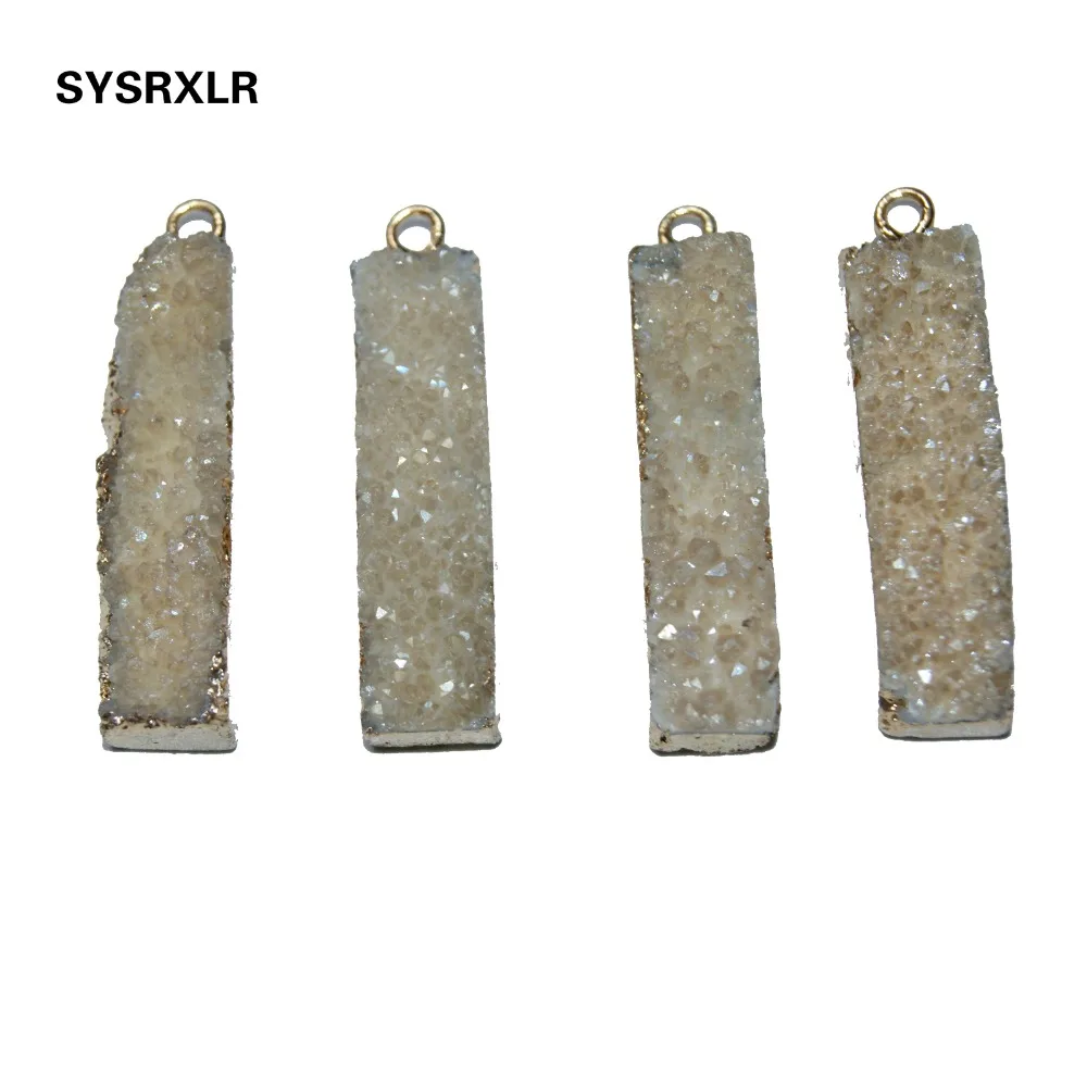 Оптовая продажа уникальный Прямоугольный кулон из натурального драгоценного