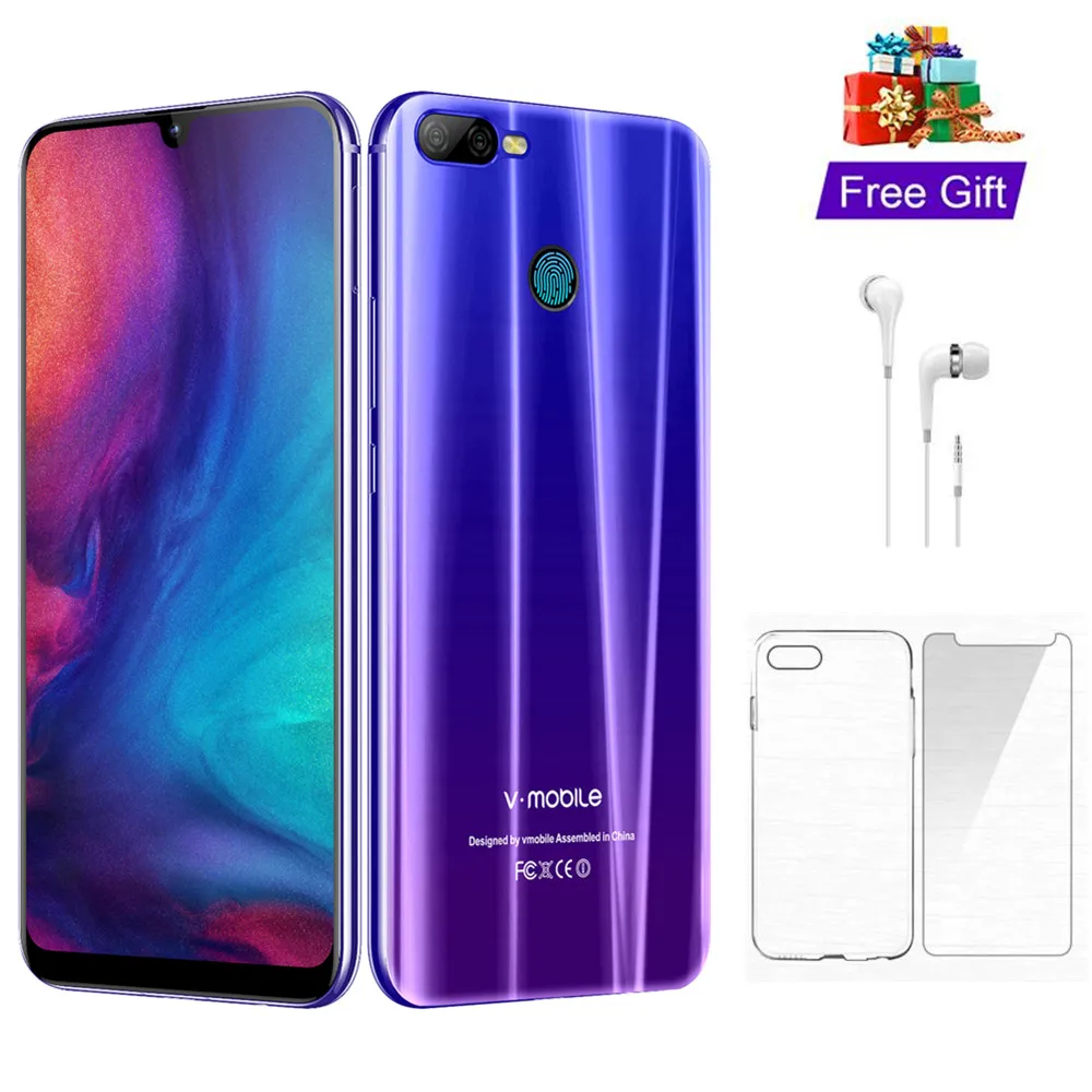 4G LTE TEENO Vmobile M9 мобильный телефон Android 8 1 4 Гб + 64 6 26 &quotполный экран 4800 мАч
