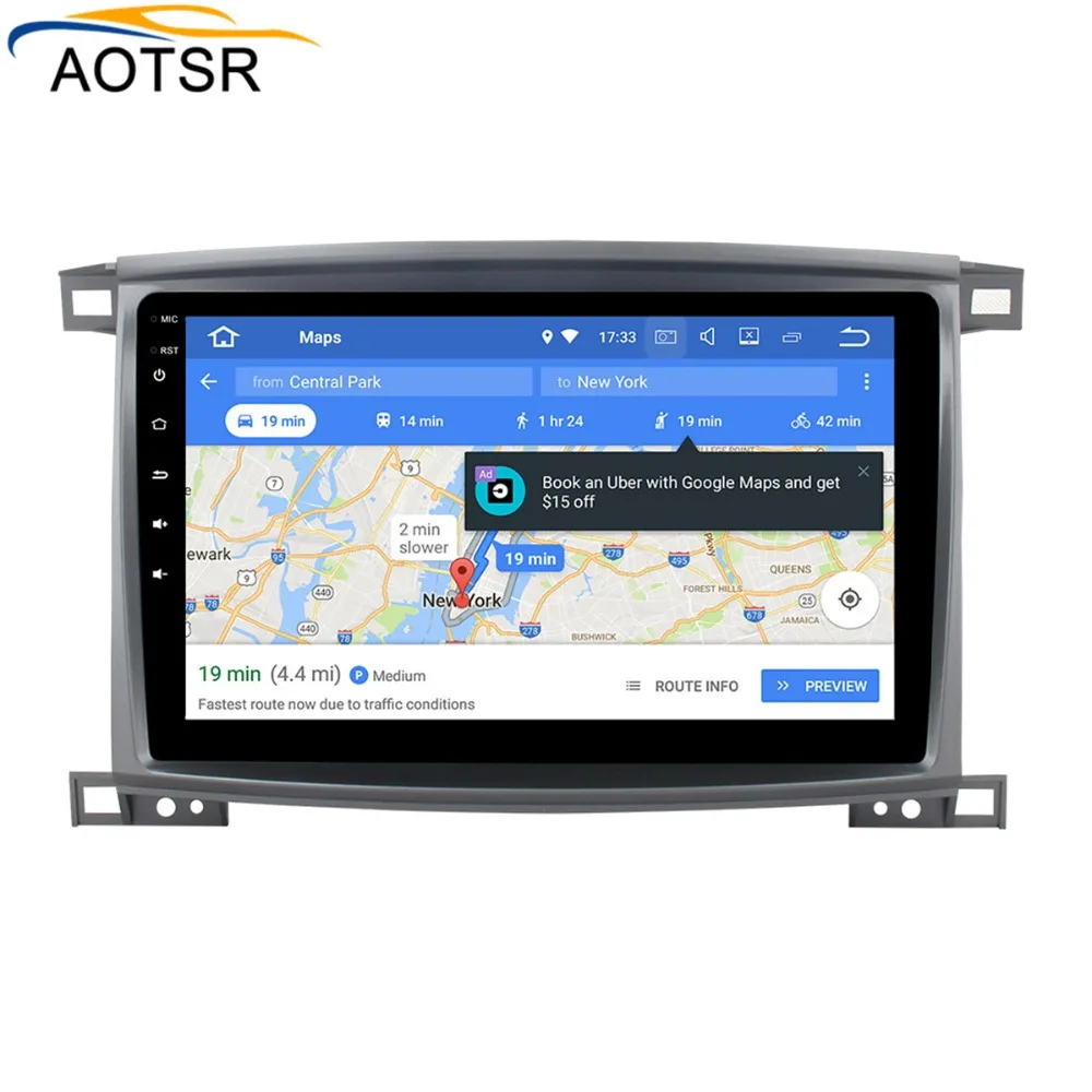 10 2 &quotAndroid 8 0 автомобильный dvd мультимедийный плеер для Toyota Land cruiser 100 LC 2003 2008 gps