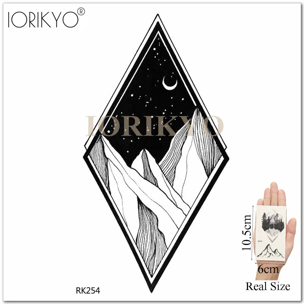 IORIKYO индейские тату наклейки с волком Для мужчин геометрический Животные