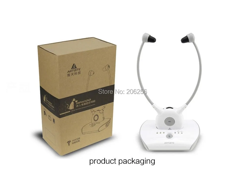 Горячая артистическим APH100 ТВ слуховой аппарат наушник Беспроводной 2 4G Hi Fi